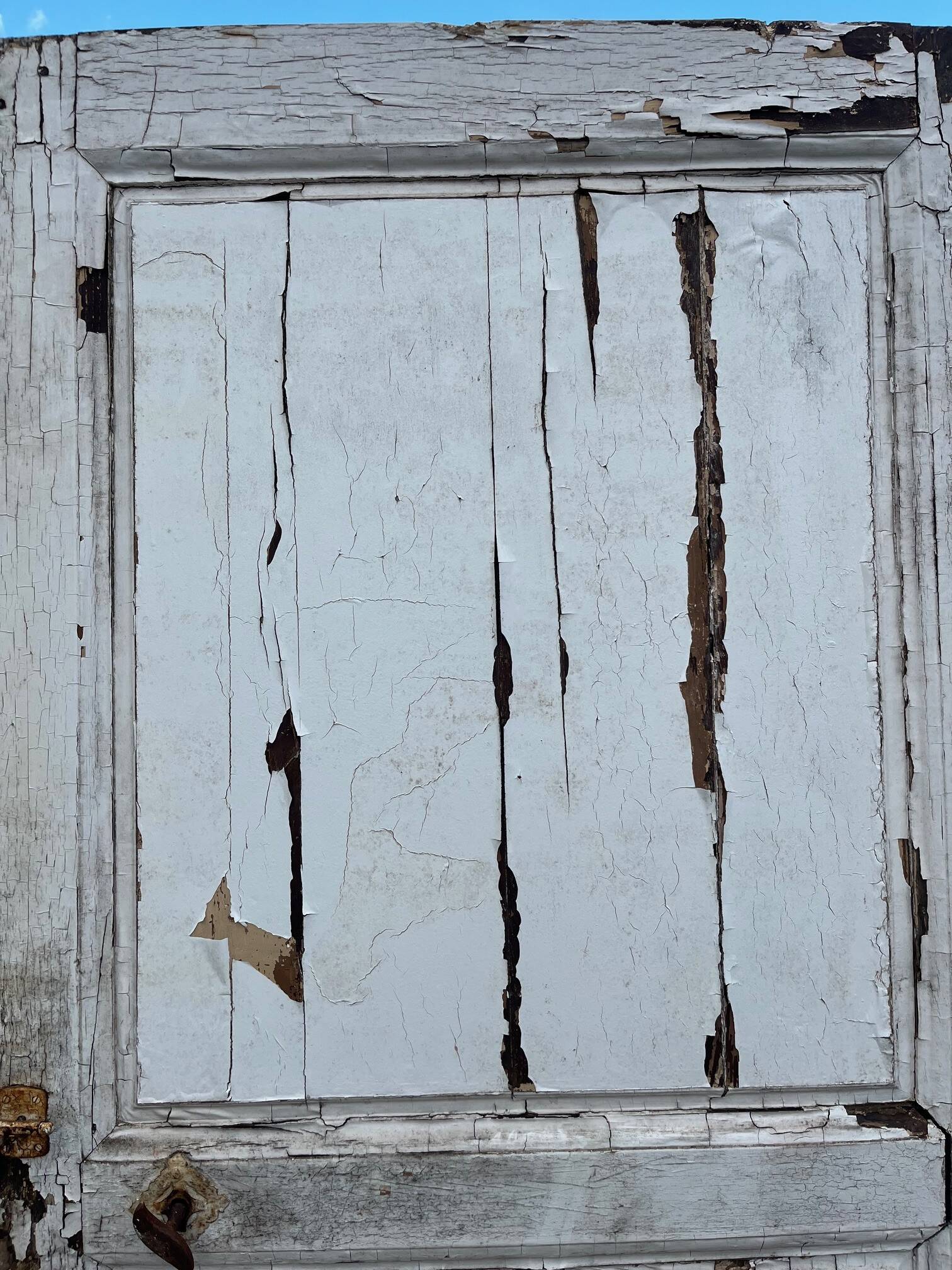18th century painted oak door