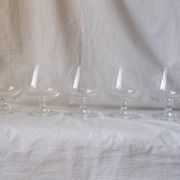 Set of 5 antique crystal glasses