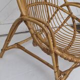 Old rattan armchair