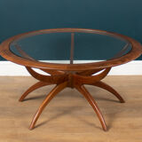 G plan astro spider teak & glass coffee table 1960