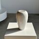 Oblong white vase H:20cm