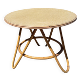 Table basse en rotin