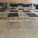 Set of 8 vintage design chairs by Giandomenico Belotti for Alias