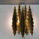 HUGE Brutalist Brass Wall Lamp by Svend Aage Holm Sørensen, Denmark 1960s