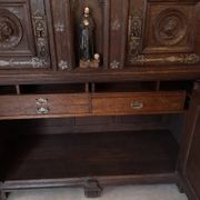 Grand antique neo-Renaissance buffet in carved oak – late 19th century