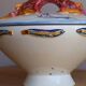 Covered ceramic vegetable dish with painted marine decoration – lobster