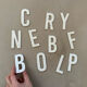 Set of 11 small old sign letters