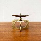 Mid-century brutalist metal candlestick, 1960s