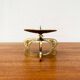 Mid-century brutalist metal candlestick, 1960s