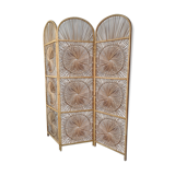 Vintage rattan screen