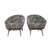 Pair of vintage bucket chairs 60s