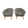 Pair of vintage bucket chairs 60s