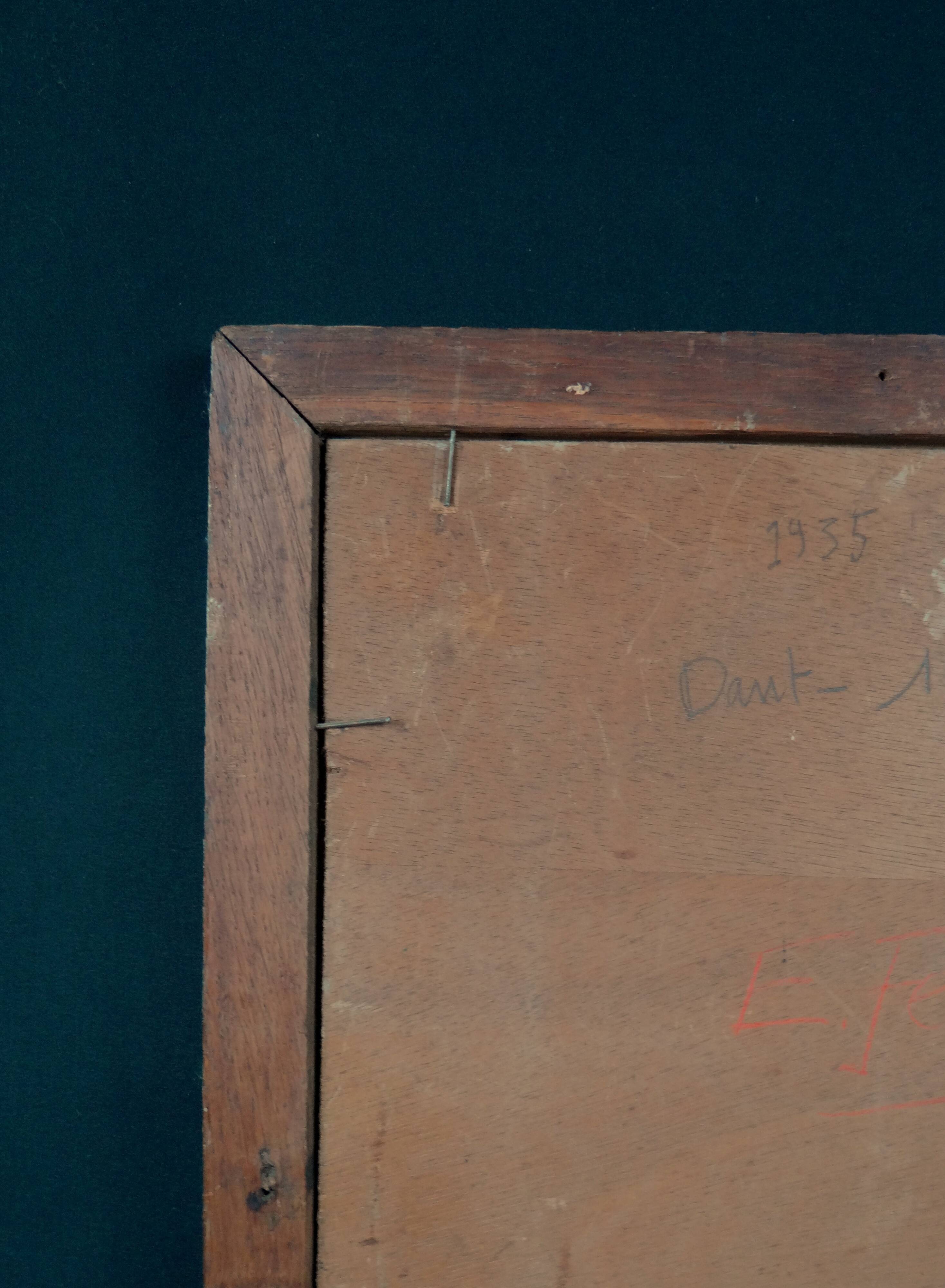 "The Souk," an Orientalist oil painting on panel, signed Émile Feher and dated 1935.