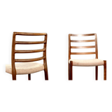 Set of 2 niels moller model 85 midcentury chairs from denmark in teak