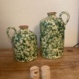 2 Speckled sandstone jars