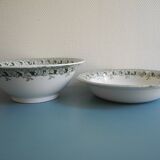 duo dishes salad bowl St Amand Murier antique French dishes salad bowl