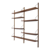 Systeme mural d'etageres  scandinave en teck 1960