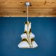Mid-century brown opaline glass pendant, Murano, Italy, 1950s