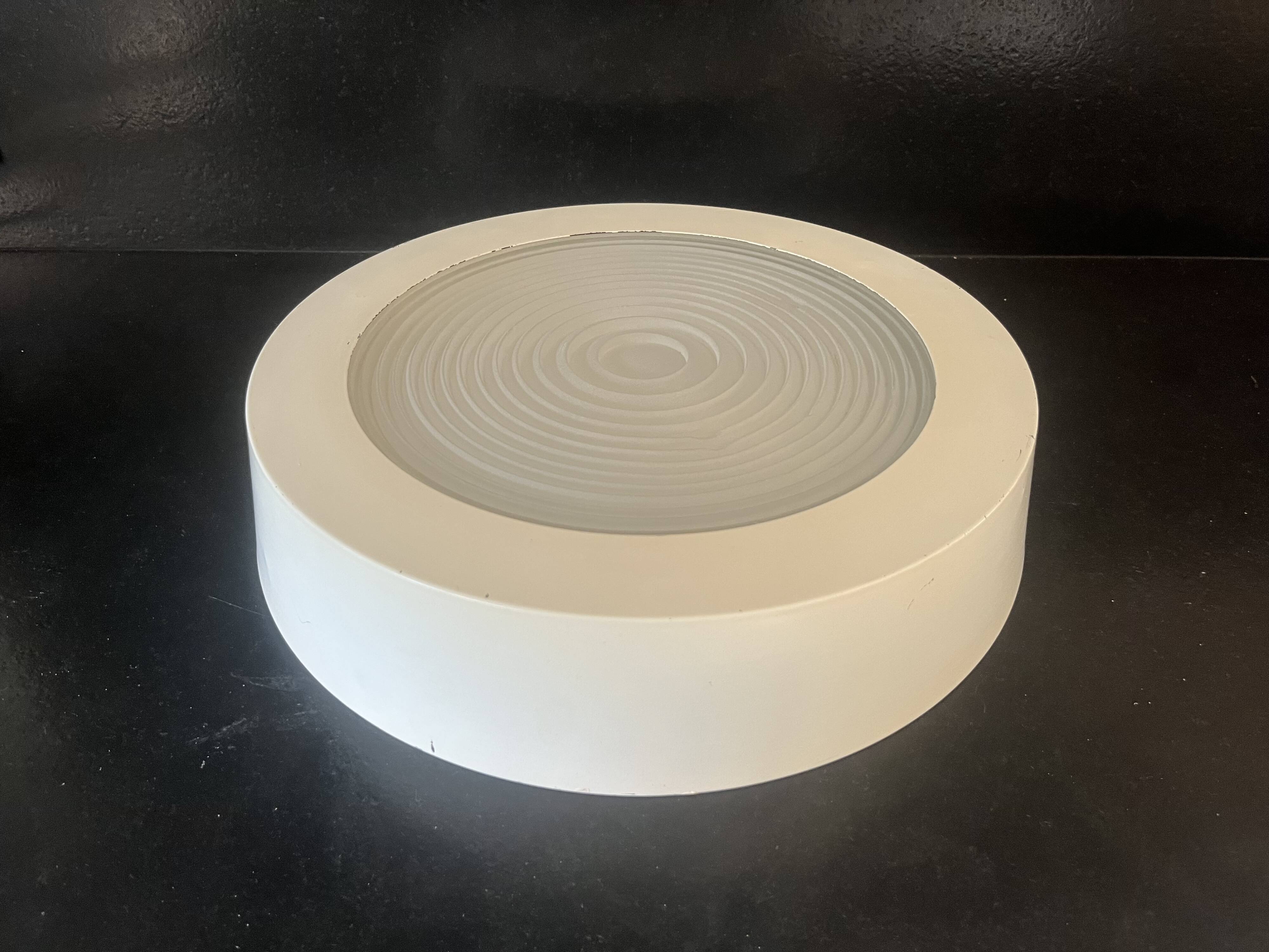 Lacquered metal Holophane ceiling light