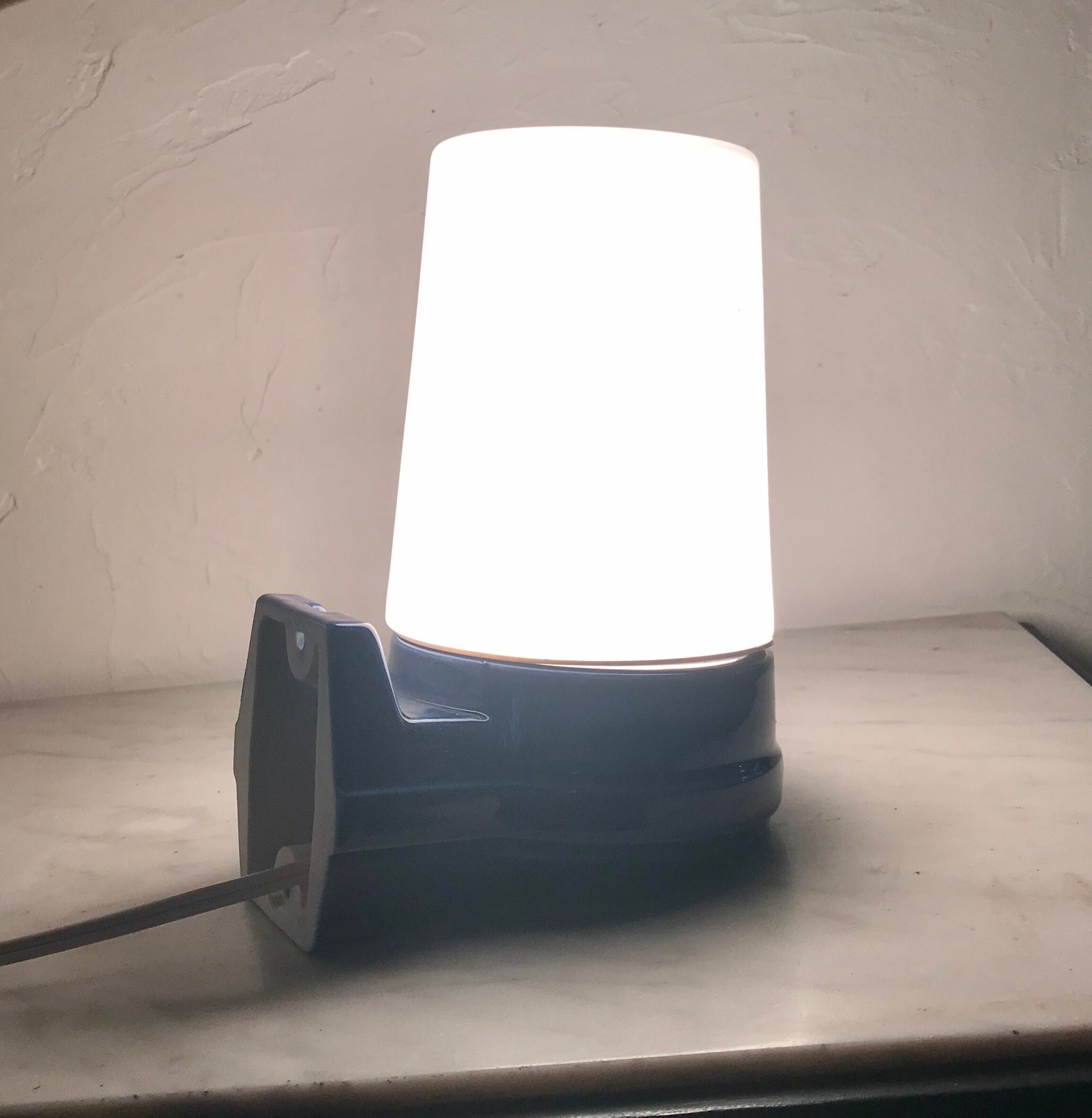 Pair of ceramic and opaline IFÖ sconces