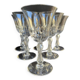 6 Verres à eau Saint Louis service Lozère taillé estampillés