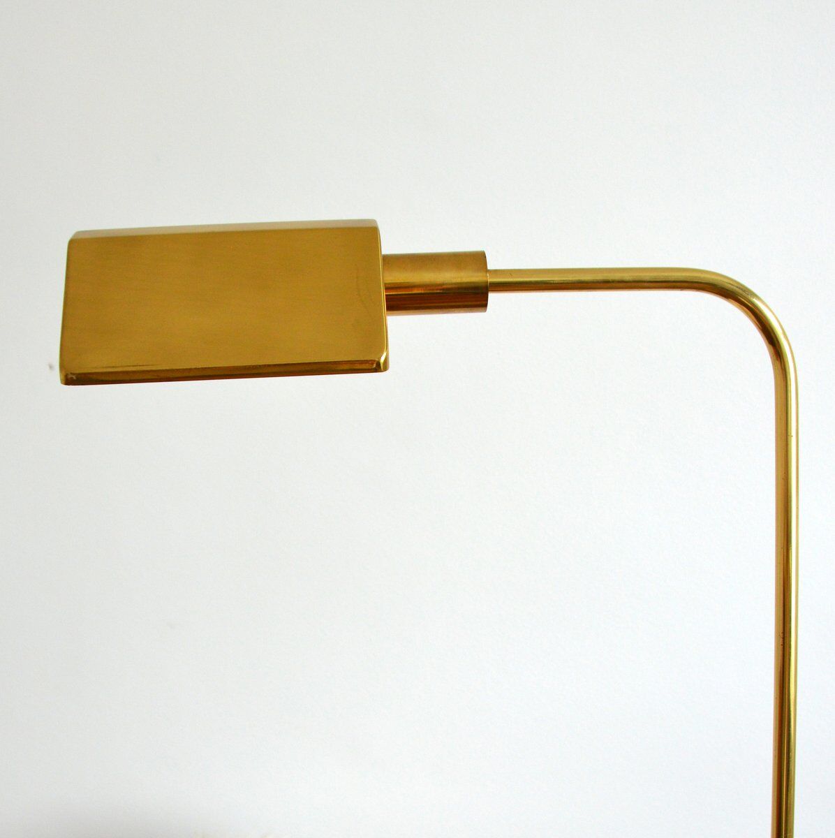 Lamppost / adjustable guided 1970s vintage gilded brass