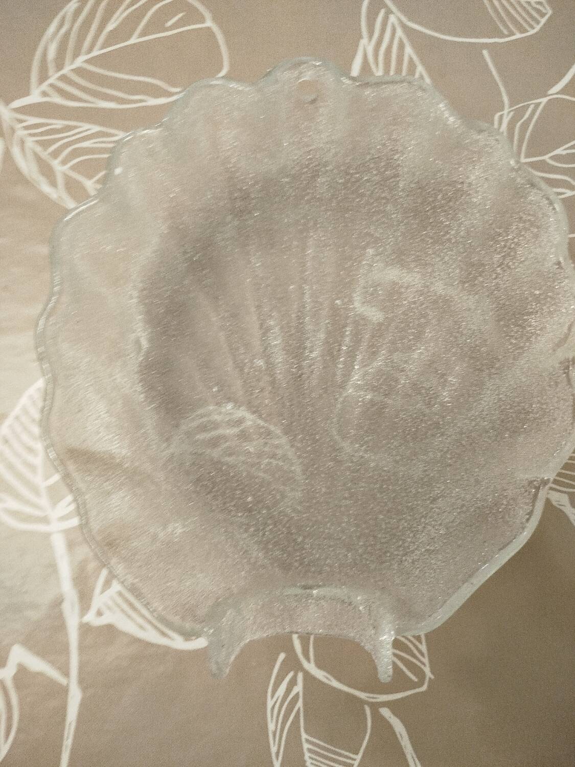 Frosted glass wall sconce Murano Art Deco vintage shell