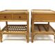 Set de 2 tables de chevet en rotin, Kenneth Bergenblad, Dux, Suède, 1960