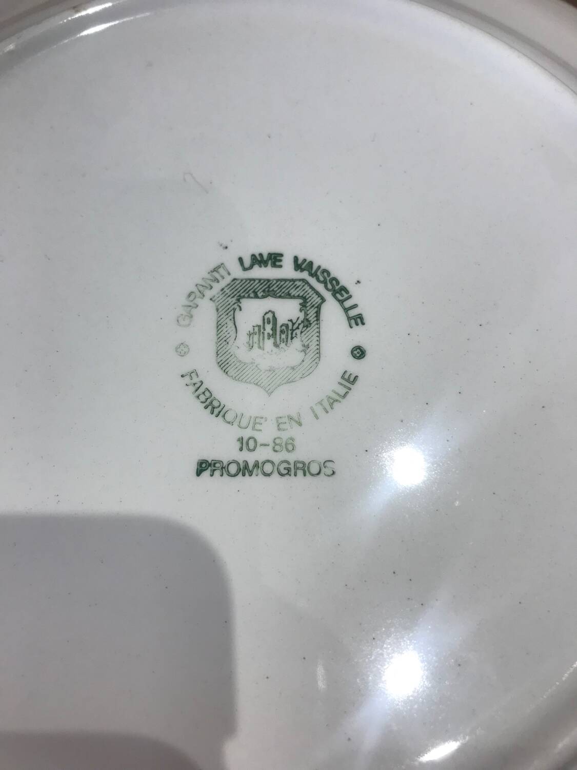 Set of 2 landscape and blue flower plates Promogros