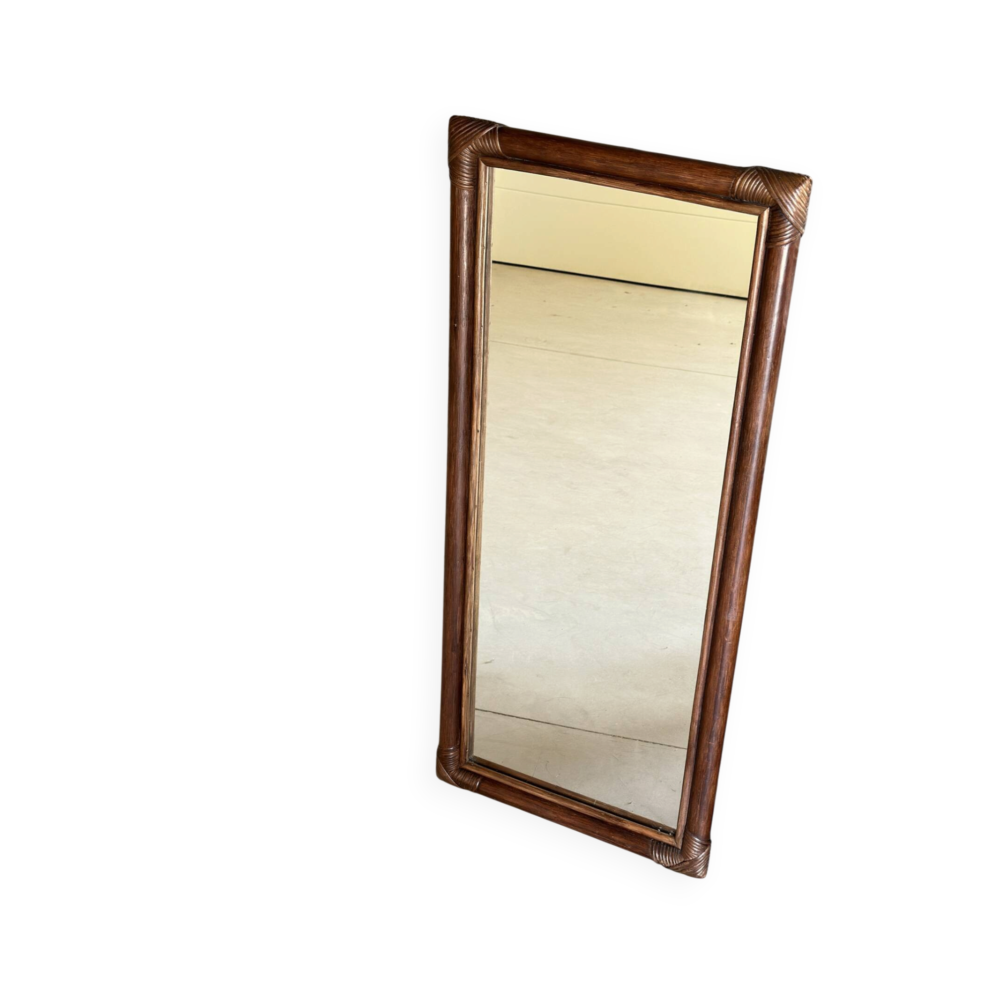 Vintage bamboo mirror