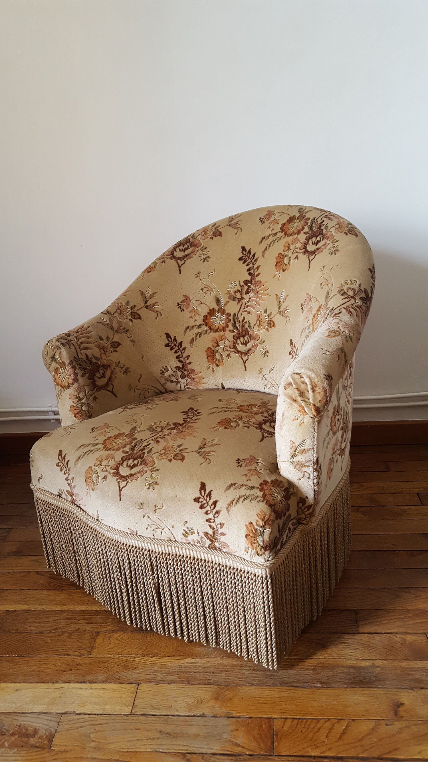 Pair of tapestry pattern Toad chairs
