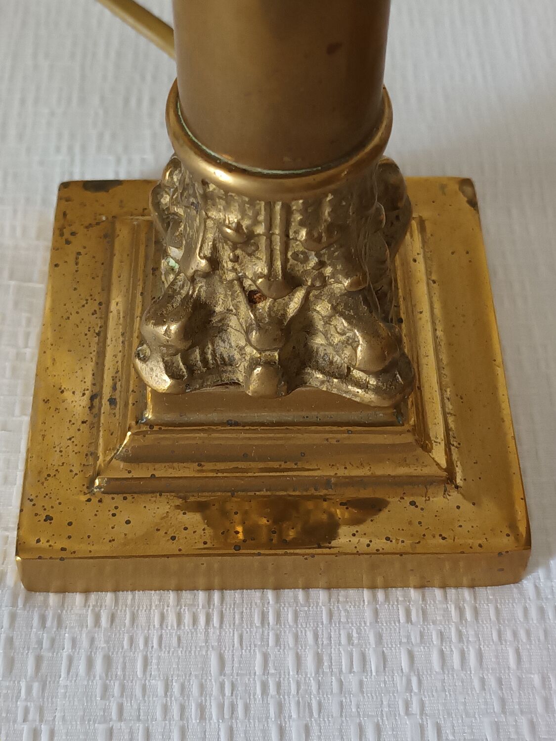 Pair of Lamp Feet in XXth Bronze