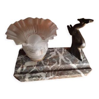 Bedside lamp desk marble statuette cervid marble regulates dp 1122301