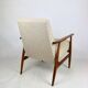 Armchair 'Lis', 1970s beige boucle design by Henryk Lis - natural wood