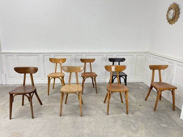 8 Chaises bistrot Luterma Banane