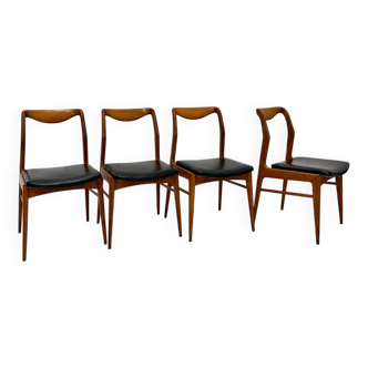 Set of 4 Scandinavian teak chairs