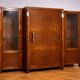 Important Art Deco library in amboyna and mahogany veneer.