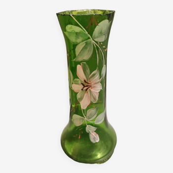 Vase en verre émaillé art nouveau
