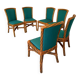 Set of six vintage bamboo and rattan dining chairs
