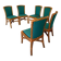 Set of six vintage bamboo and rattan dining chairs