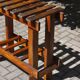 Ancienne table console de ferme en bois massif