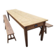 Large farmhouse table + two benches