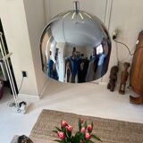 Large Mid-Century Space Age Bell Pendant in Chrome from Staff, 1970s