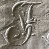 JM marked linen sheet