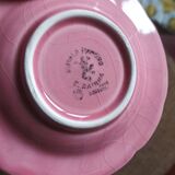 Pink slip mustard pot, Bordallo Pinheiro, Portugal