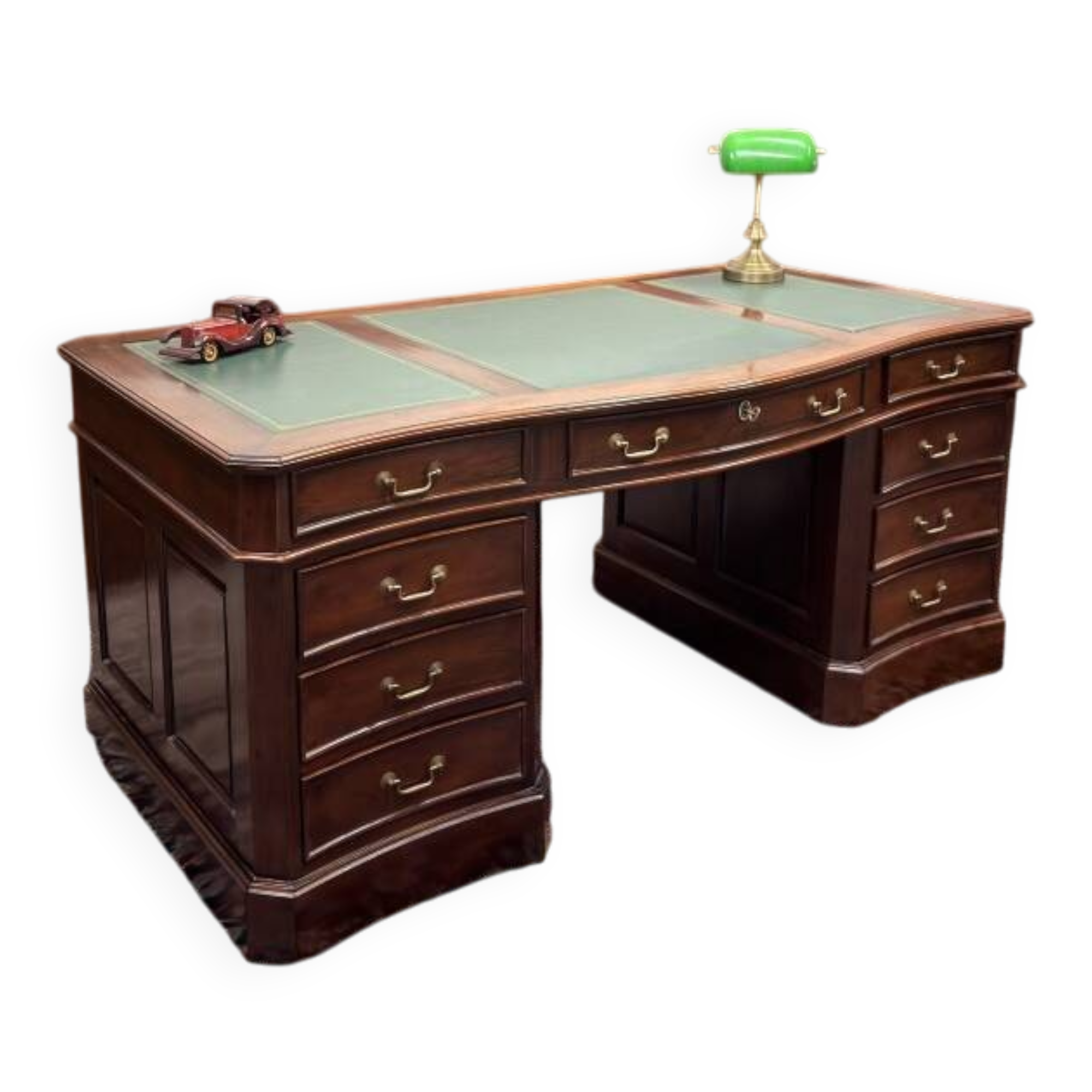 Classic English Chesterfield Partnerdesk Desk