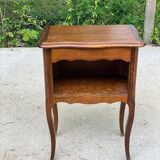 Louis XV wooden bedside table with drawer