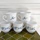 Lot 5 large vintage Arcopal myosotis Veronica tea and coffee cups