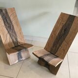 Set of two African chairs