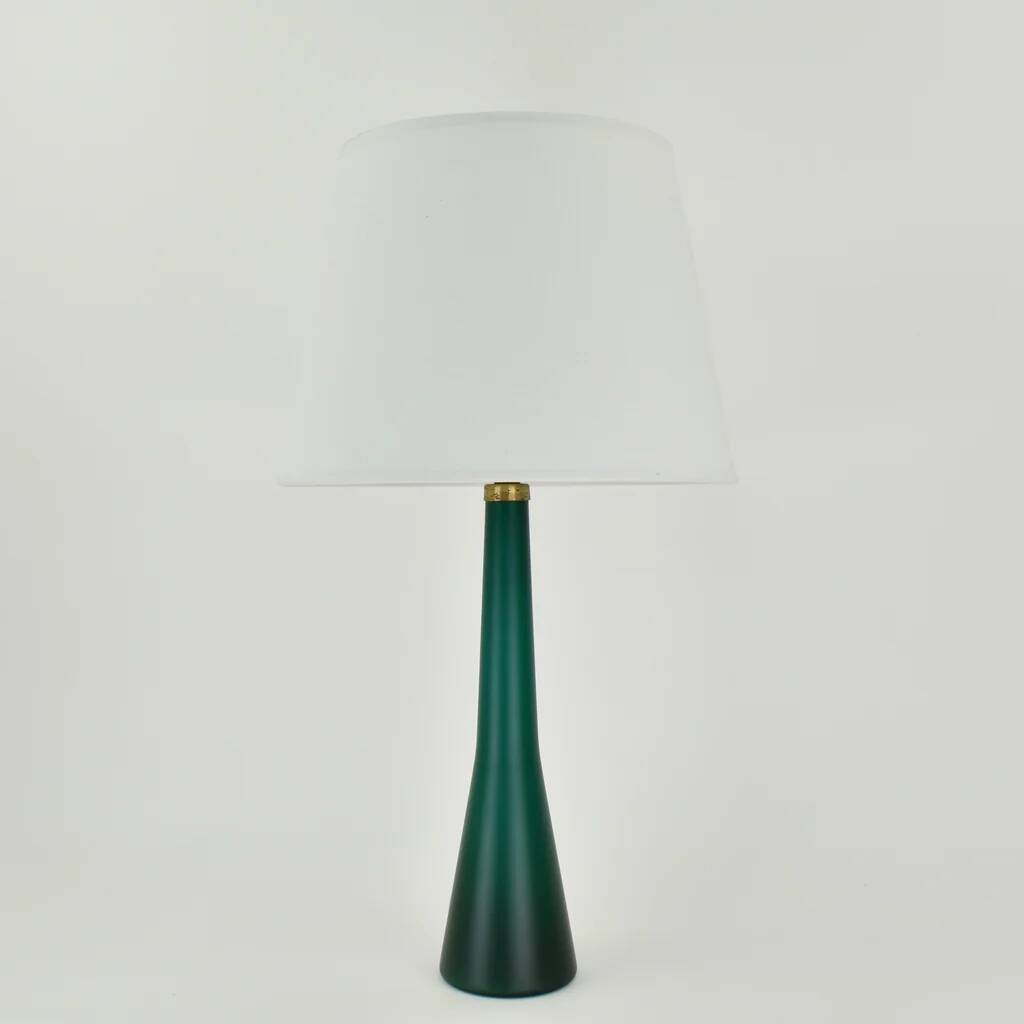 Lampe de table en verre de Murano du milieu du siècle